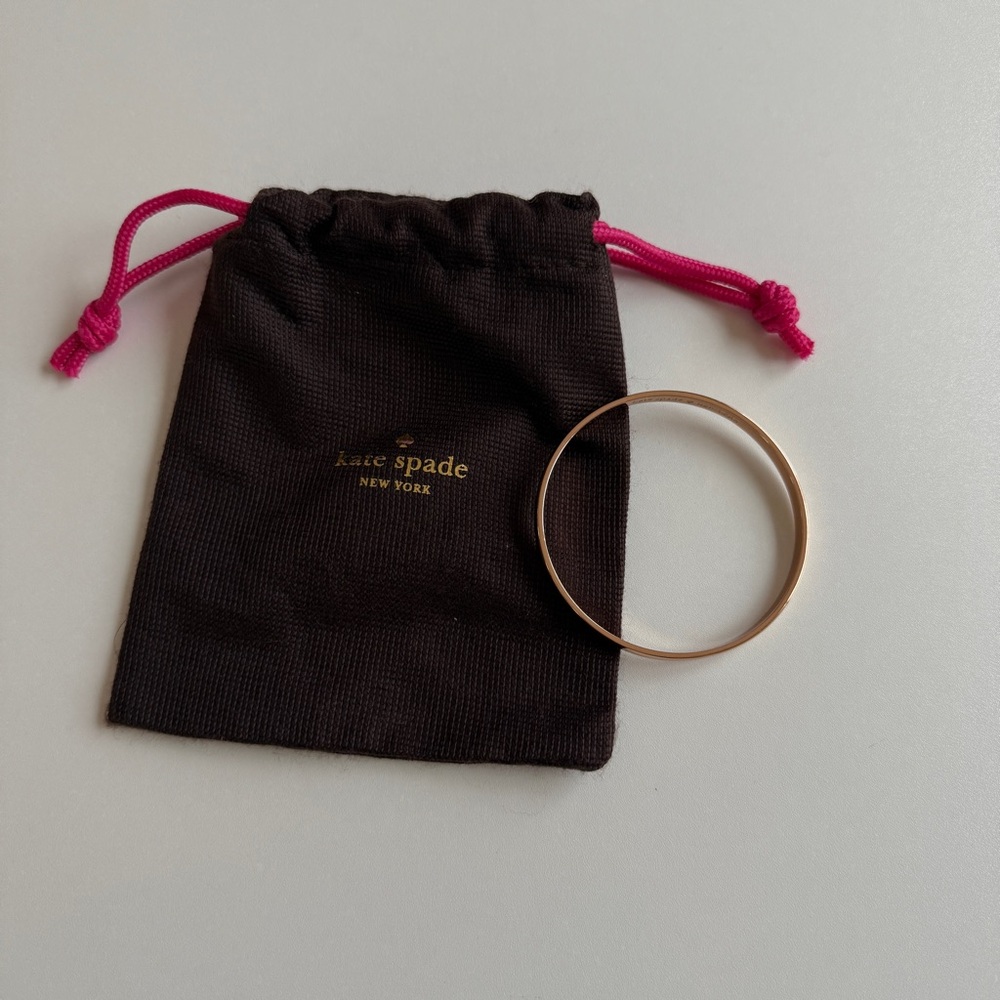 Kate Spade Rose Gold Bangle with Pouch